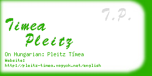 timea pleitz business card